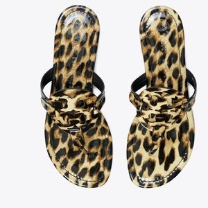 New Tory Burch miller printed natural leopard sandal.Size  7 1/2